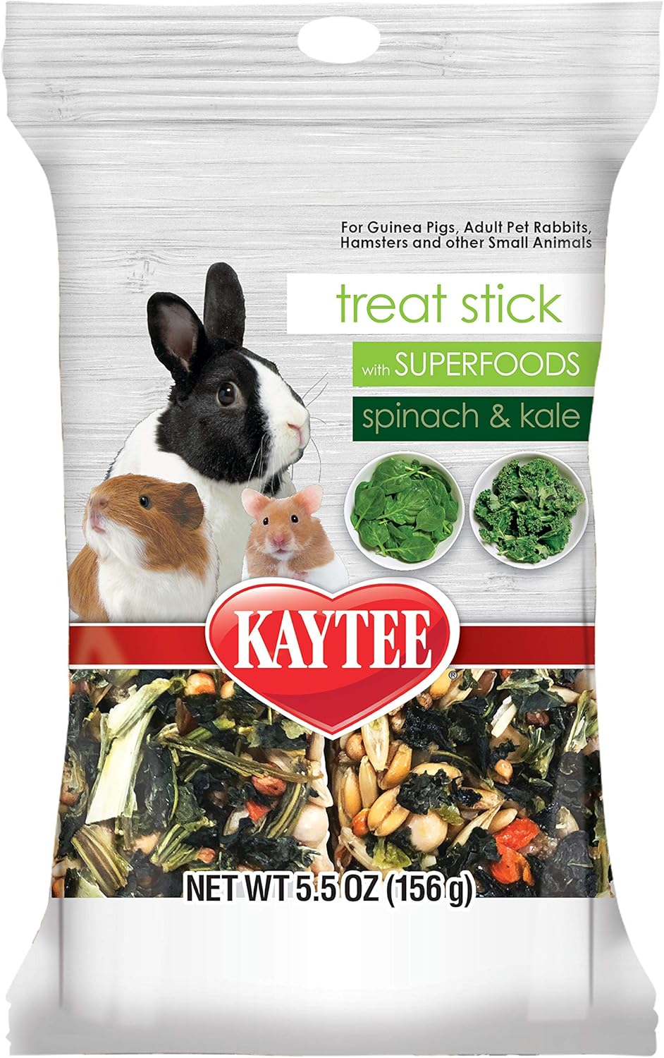 Kaytee Small Animal Treat Stick With Superfoods, Spinach & Kale, 5.5 Oz