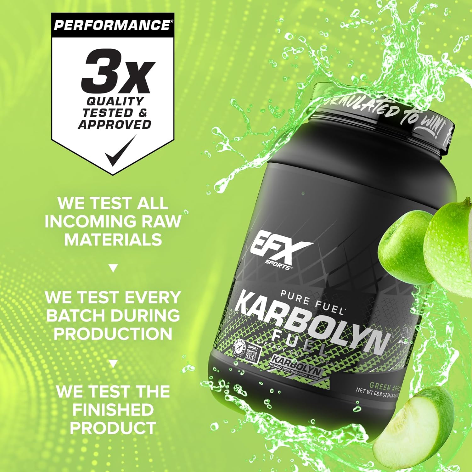 Efx Sports Karbolyn Fuel | Fast-Absorbing Carbohydrate Powder | Carb Load, Sustained Energy, Quick Recovery | Stimulant Free | 36 Servings (Blue Razz Watermelon) : Health & Household