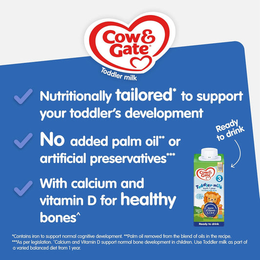 Cow And Gate 1 To 2 Years Growing Up Milk 200 Ml (Pack Of 15)