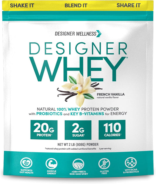 Designer Wellness, Designer Whey 2Lb French Vanilla And 2Lb Gourmet Chocolate Bundle