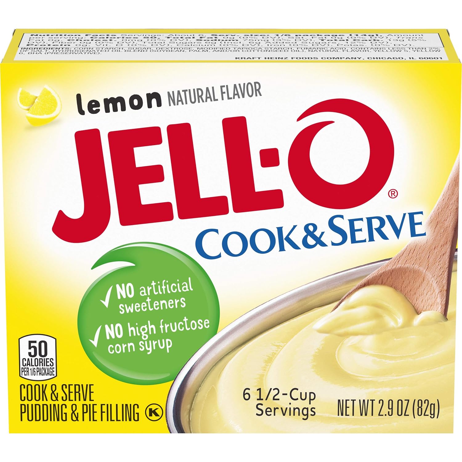 Jell-O Cook & Serve Lemon Pudding & Pie Filling, 2.9 Ounce (Pack Of 6)