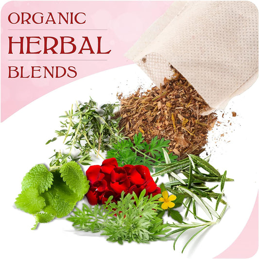 Yoni Herbs for Cleansing, 20 Bags, 100% Organic Herbal Blend for Steaming, Vaginal Detox