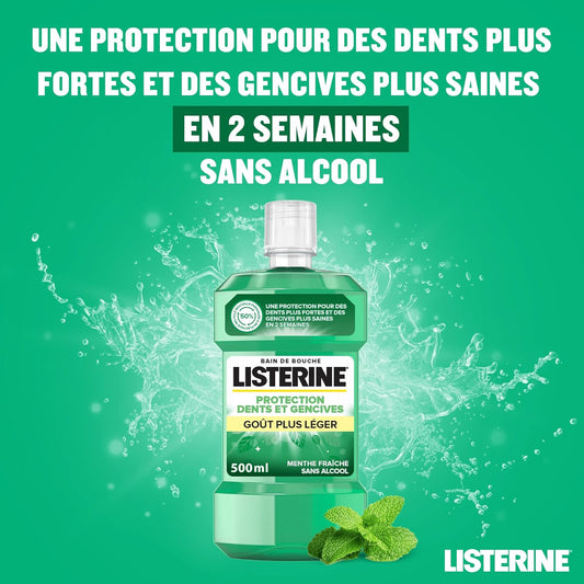 Listerine Teeth And Gums Protections Mouthwash Lighter Taste 500Ml