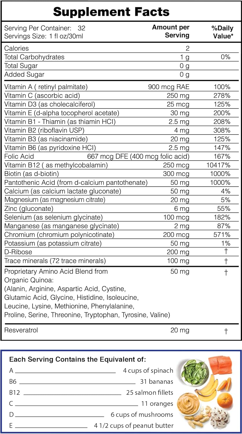 Passion 4 Life Mega Liquid Multivitamins, Trace Minerals, Amino Acids, Turmeric for Adults, Men, Women, Teens, Kids, Non-GMO, No Soy, No Dairy : Health & Household
