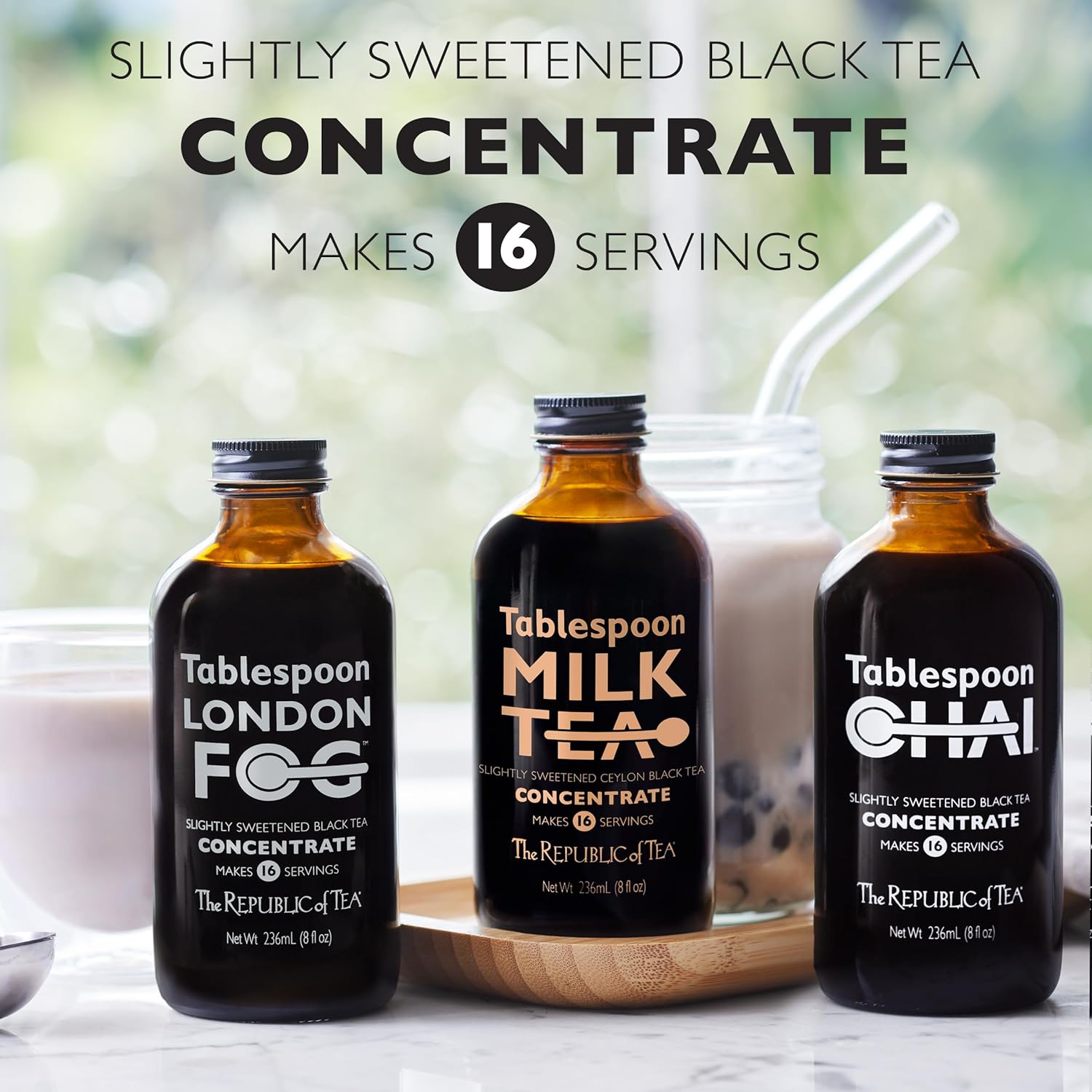 The Republic of Tea – Tablespoon Milk Tea Concentrate for Boba Tea, Ceylon Black Tea,16 Servings : Grocery & Gourmet Food