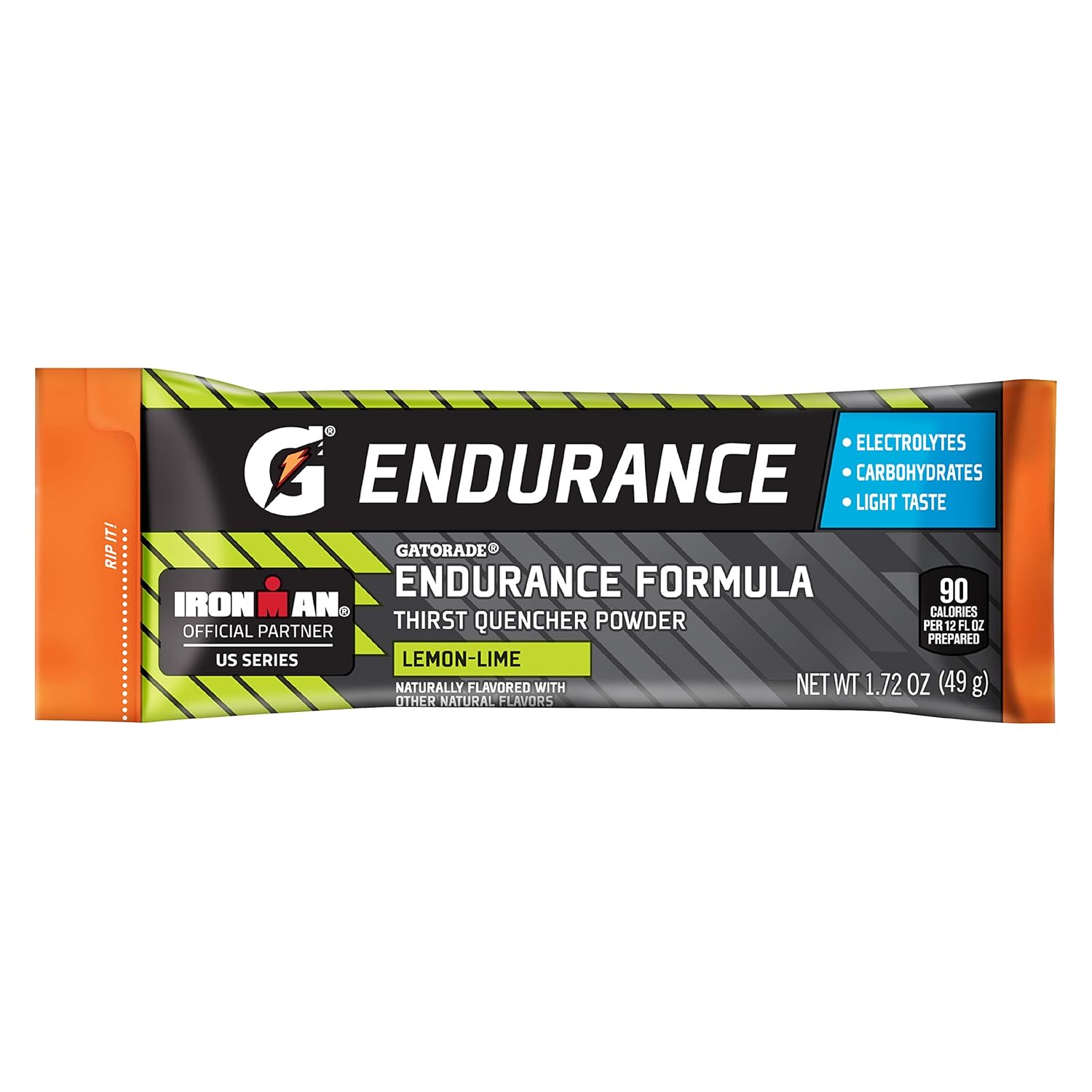 Gatorade Endurance Formula Powder Sticks, Lemon Lime, 1.72 Oz. Packs, 12 Count