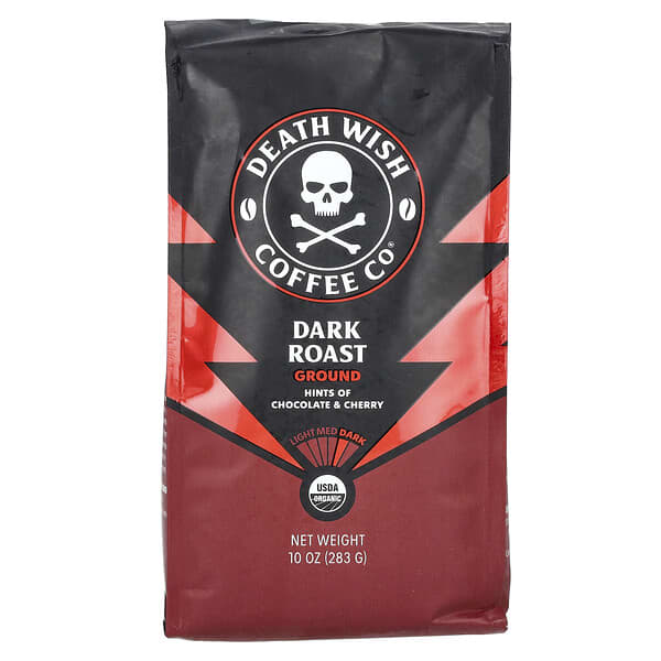 Death Wish Coffee, Ground, Dark Roast, 10 Oz (283 G)