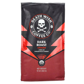 Death Wish Coffee, Ground, Dark Roast, 10 Oz (283 G)