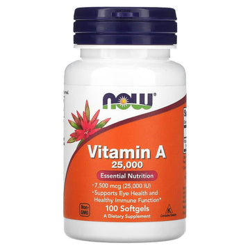 NOW Foods, Vitamin A, 7,500 mcg (25,000 IU)