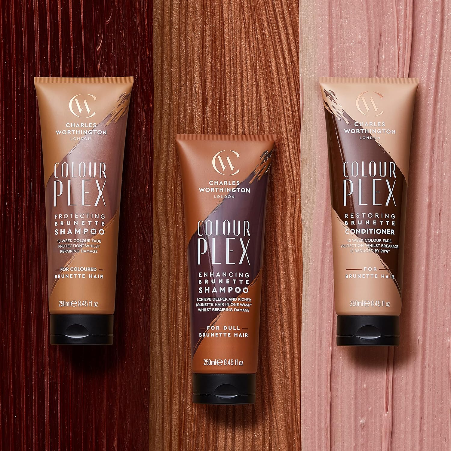 Charles Worthington ColourPlex Protecting Brunette Shampoo, Tone and Protect Colour, Toner for Brown Hair, Salon Shampoo for Brunettes, 250 ml : Amazon.co.uk: Beauty