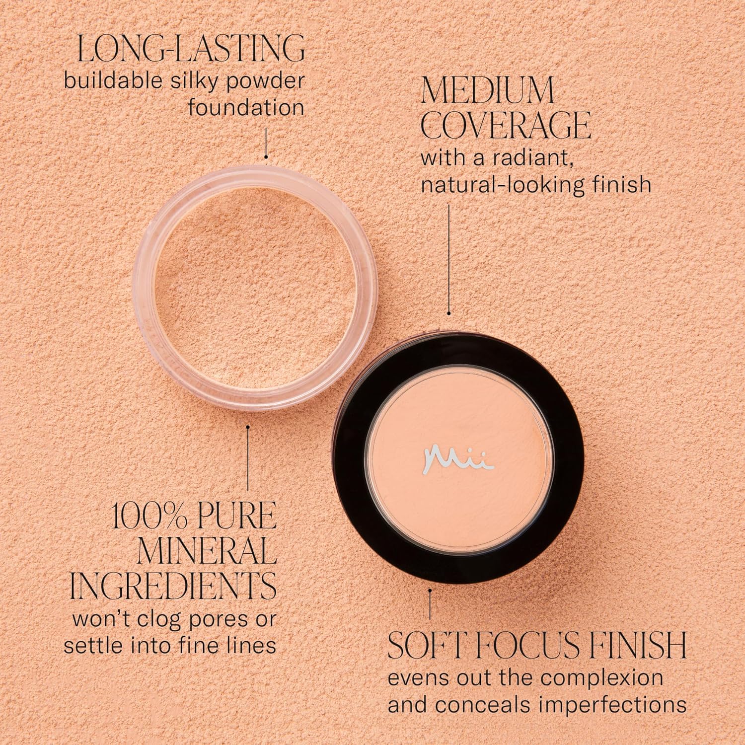 Mii Cosmetics Midi Irresistible Face Base, 100% Pure Mineral Foundation, Hides Imperfection and Conceals Redness, Suitable for Vegans, Precious Honey : Amazon.co.uk: Beauty