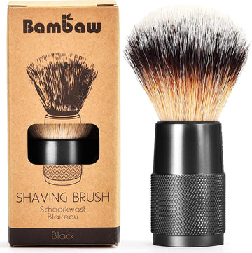 Synthetic Shaving Brush | Rose Gold | Vegan Shaving Brush | Shave Brush For Ingrown Hair Solution | Zero Waste Men And Women'S Manual Shaving| Lather Mens And Womens Shaving Foam | Bambaw