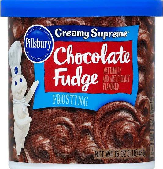Pillsbury Creamy Supreme Frosting Variety Vanilla, Cream Cheese, Chocolate Fudge with By The Cup Spatula Knife