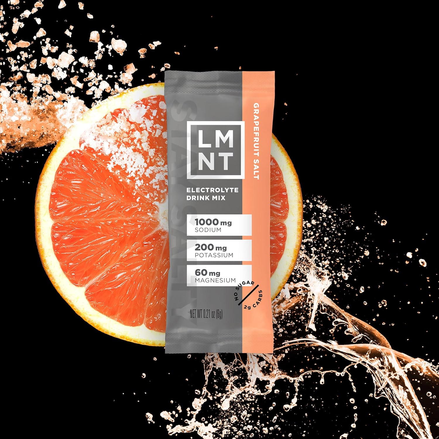 LMNT Zero Sugar Electrolytes - Grapefruit Salt | Drink Mix | 30 Count : Health & Household