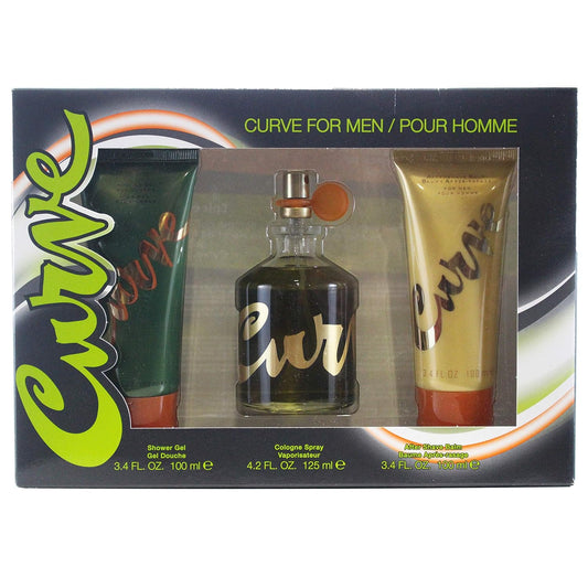 Liz Claiborne Curve 3 Pc. Gift Set (Cologne Spray 4.2 Oz + After Shave Balm 3.4 Oz + Shower Gel 3.4 Oz) For Men By 4.2 Fl Oz : Beauty & Personal Care