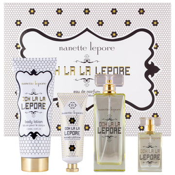Nanette Lepore Ooh La La Lepore Eau De Parfum 4 Piece Gift Set For Her, 3.4 Fl. Oz