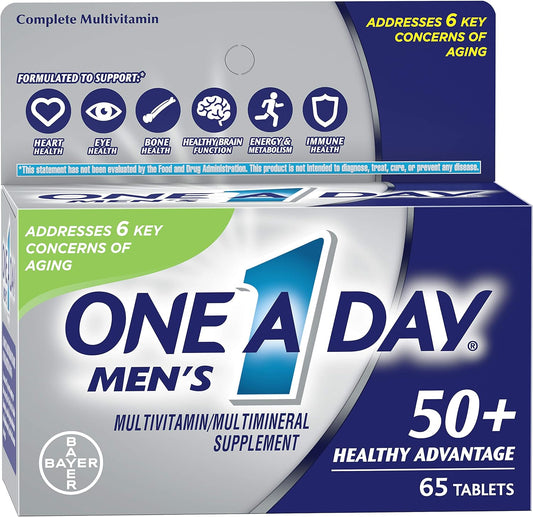 One A Day Men'S 50+ Healthy Advantage Multivitamin, 65 Count