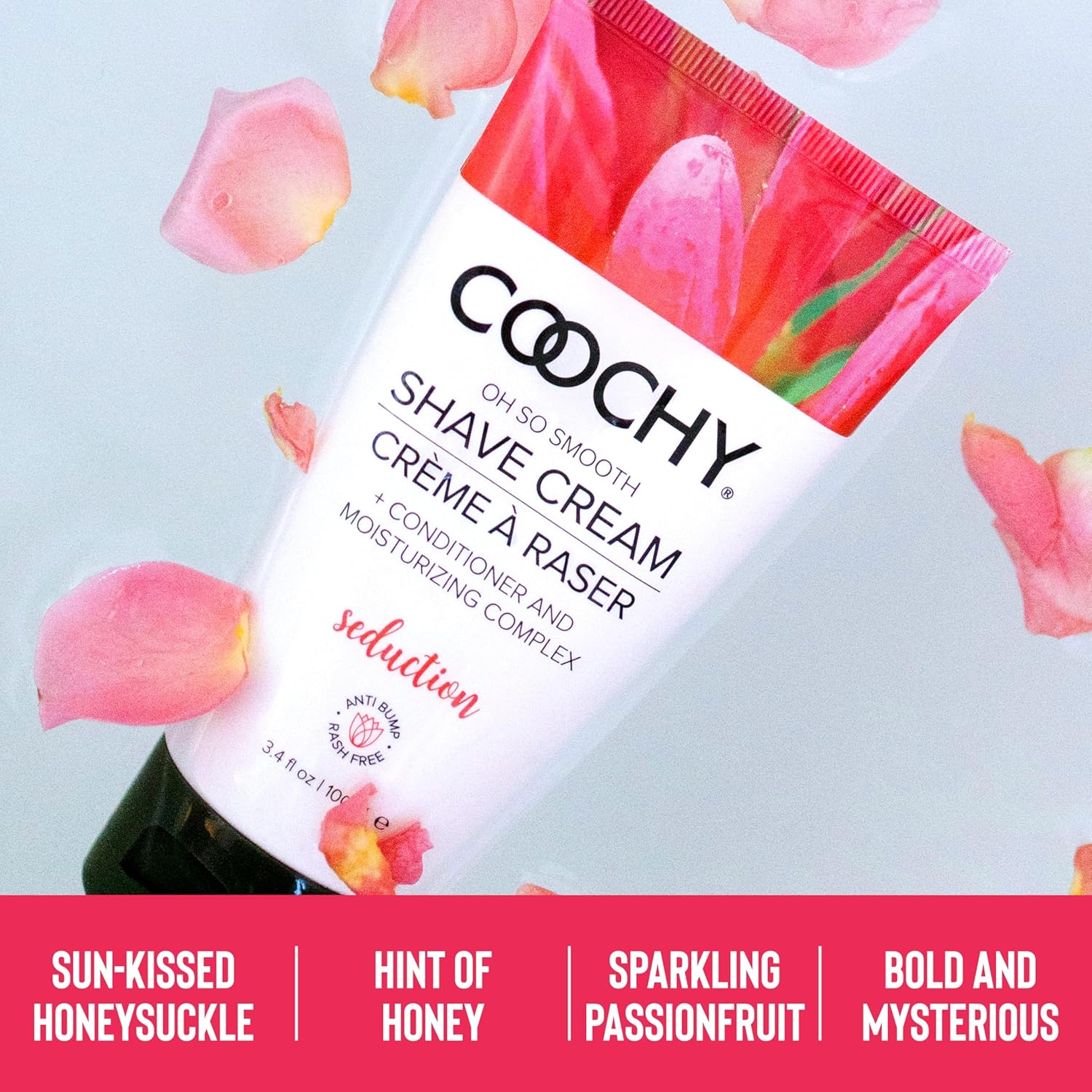 Coochy Intimate Shaving Cream | Shave Conditioner & Moisturizer For Face & Body | Ideal For Sensitive Skin Care, Anti-Bump | Seduction, 3.4 Oz : Beauty & Personal Care