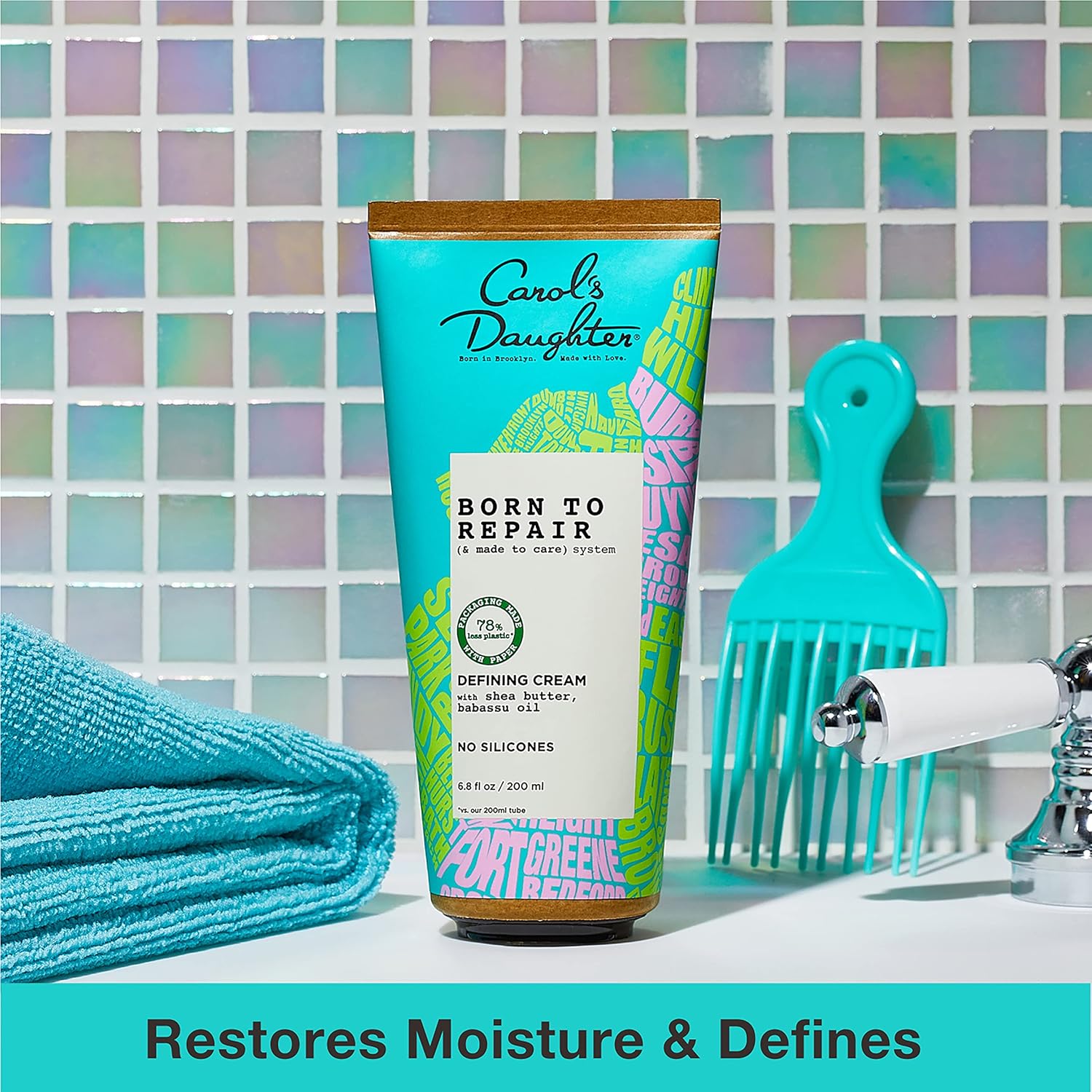 Carol's Daughter Born to Repair Hair Care Set - Sulfate Free Shampoo, Nourishing Conditioner, and Defining Leave In Cream Kit (3 Products) Made with Shea Butter : Beauty & Personal Care