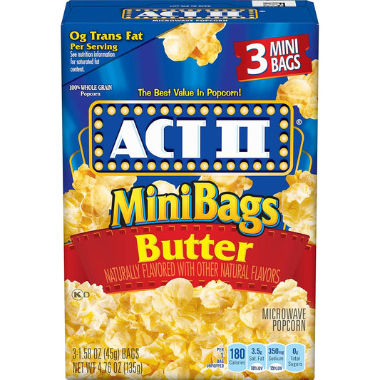 Act Ii, Butter Microwave Popcorn, 4.8 Ounce