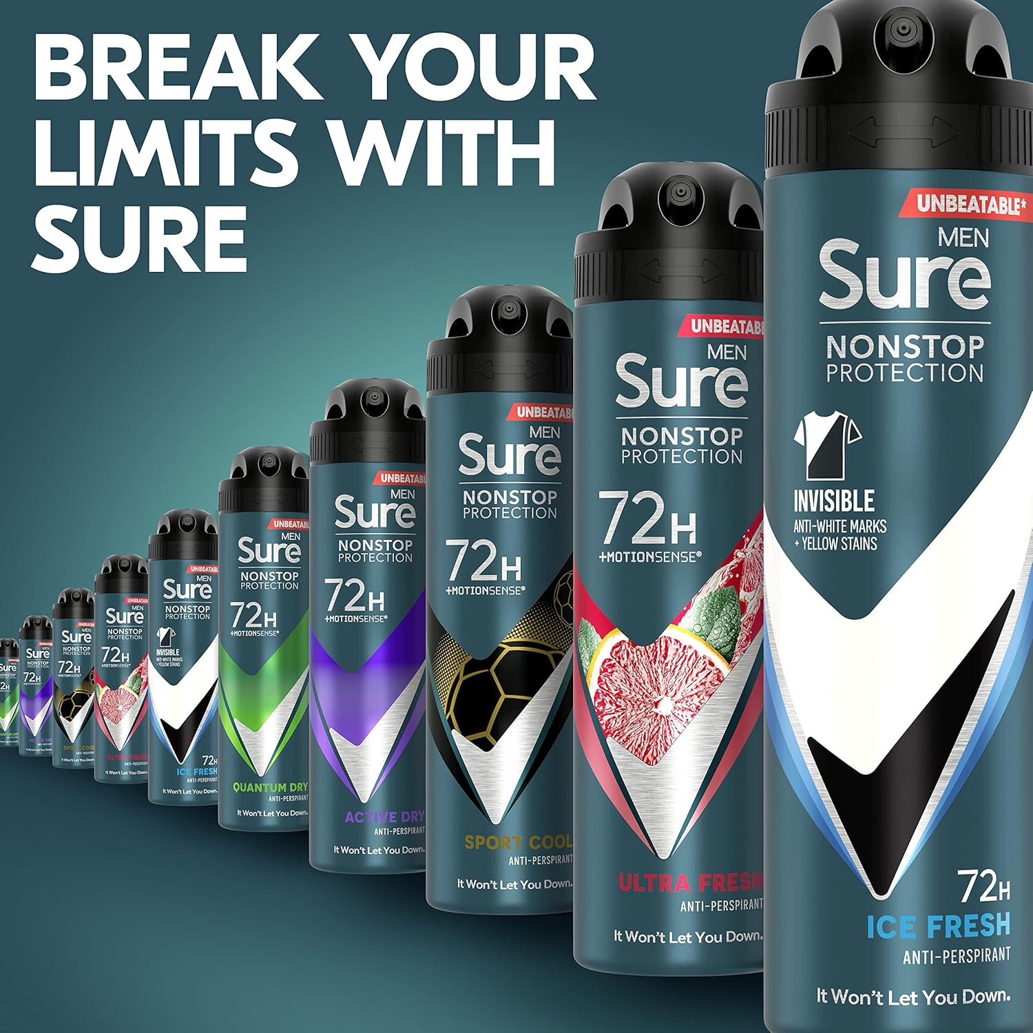 Sure Men Invisible Ice Fresh Nonstop Protection Anti-perspirant Deodorant Aerosol 150 ml : Amazon.co.uk: Beauty