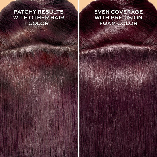 John Frieda Brown Permanent Precision Hair color Foam Hair Dye, Deep Cherry Brown Hair Color, 3VR Deep Cherry Brown Foam Hair Color, 1 Application