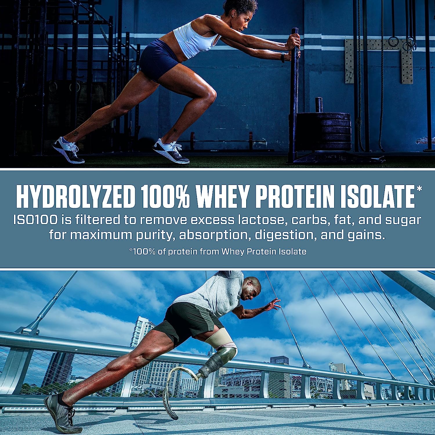 Dymatize ISO100 Whey Protein Powder with 25g of Hydrolyzed 100% Whey I