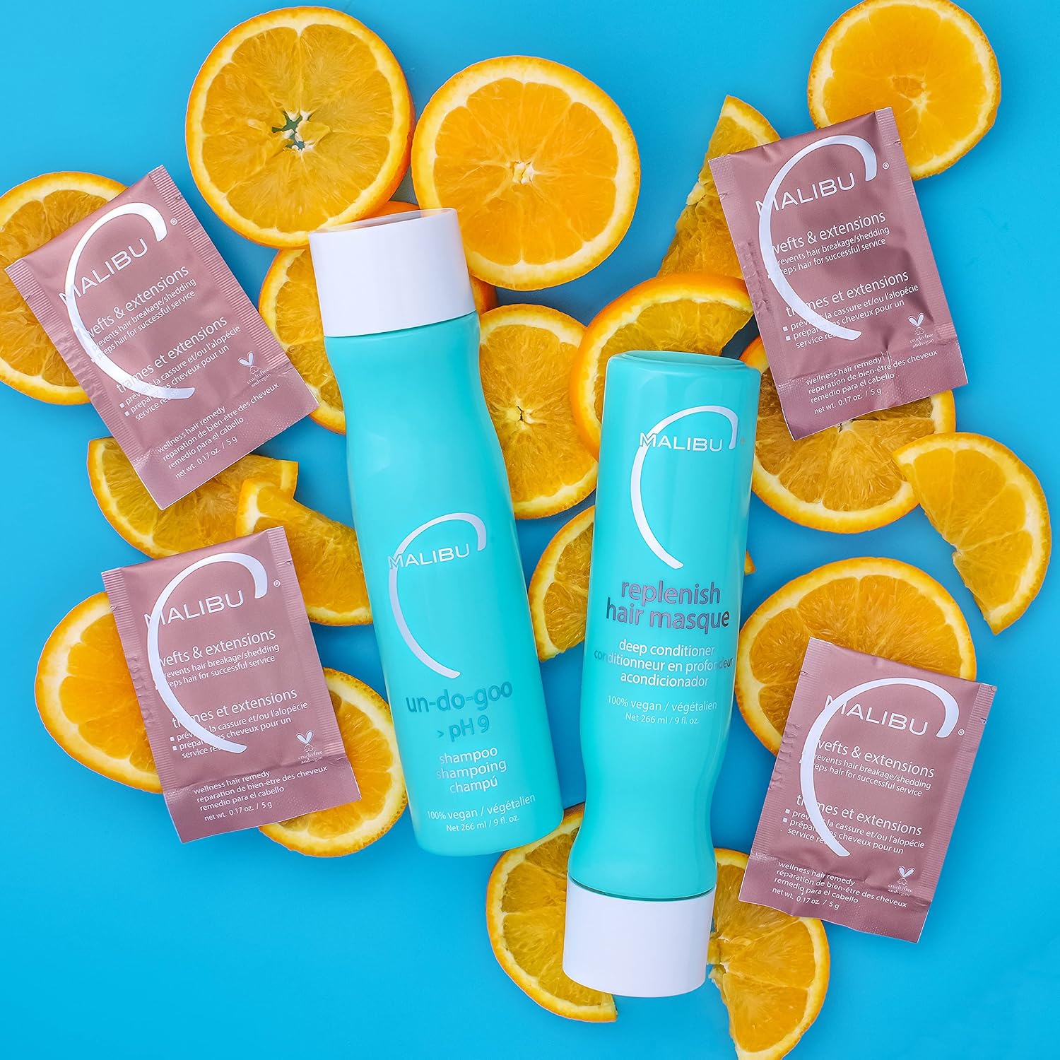 Malibu C Wefts & Extensions Wellness Hair Collection - Hair Care for Extensions & Wefts Maintenance - Reduces Hair Breakage for Natural Looking Extension Connections : Beauty & Personal Care