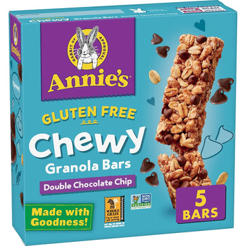 Annie'S Gluten Free Chewy Granola Bars, Double Chocolate Chip, 5 Bars, 4.9 Oz