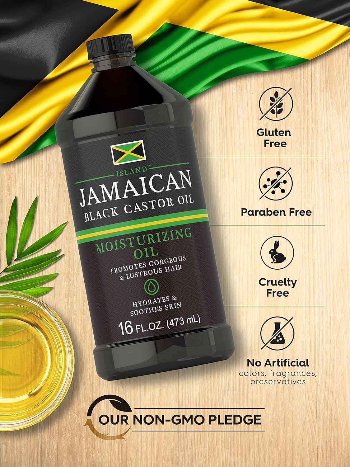 Carlyle Jamaican Black Castor Oil 16oz | Nourish Hair, Skin, and Nails | All Natural Hypoallergenic Conditioner : Beauty & Personal Care