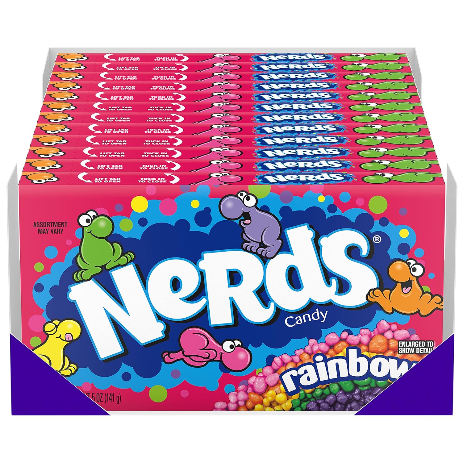 Nerds Candy, Rainbow, 5 Ounce Movie Theater Candy Boxes (Pack Of 12)