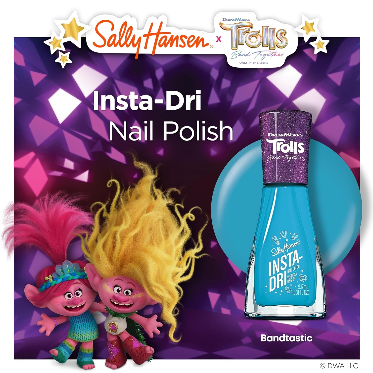 Sally Hansen Insta-Dri x Trolls Nail Polish Collection - Bandtastic - 0.31 fl oz : Beauty & Personal Care