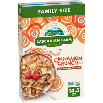 Cascadian Farm Organic Cinnamon Crunch Cereal, Value Size, 14.5 oz