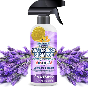 Bodhi Dog Waterless Shampoo | Natural Dry Shampoo For Dogs Or Cats | Neutralizes Pet Odor | No Rinse Required | Made With Natural Extracts | Vet Approved- Made In Usa (Lavender, 17 Fl Oz)