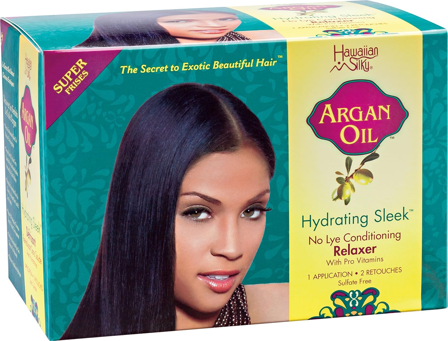 Hawaiian Silky Hydrating Sleek No Lye Relaxer Argan Oil, Super : Beauty & Personal Care