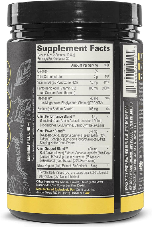 Onnit Total Strength and Performance - Stimulant-Free Pre-Workout Supp