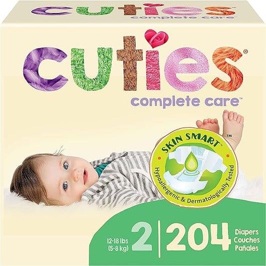 Cuties | Skin Smart, Absorbent & Hypoallergenic Diapers with Flexible & Secure Tabs