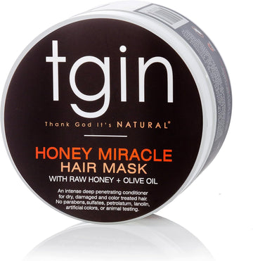 Tgin Honey Miracle Hair Mask, With Raw Honey And Olive Oil, For All Hair Types, Repairs Damage, Reduces Breakage And Restores Moisture 240 G (Pack Of 1)