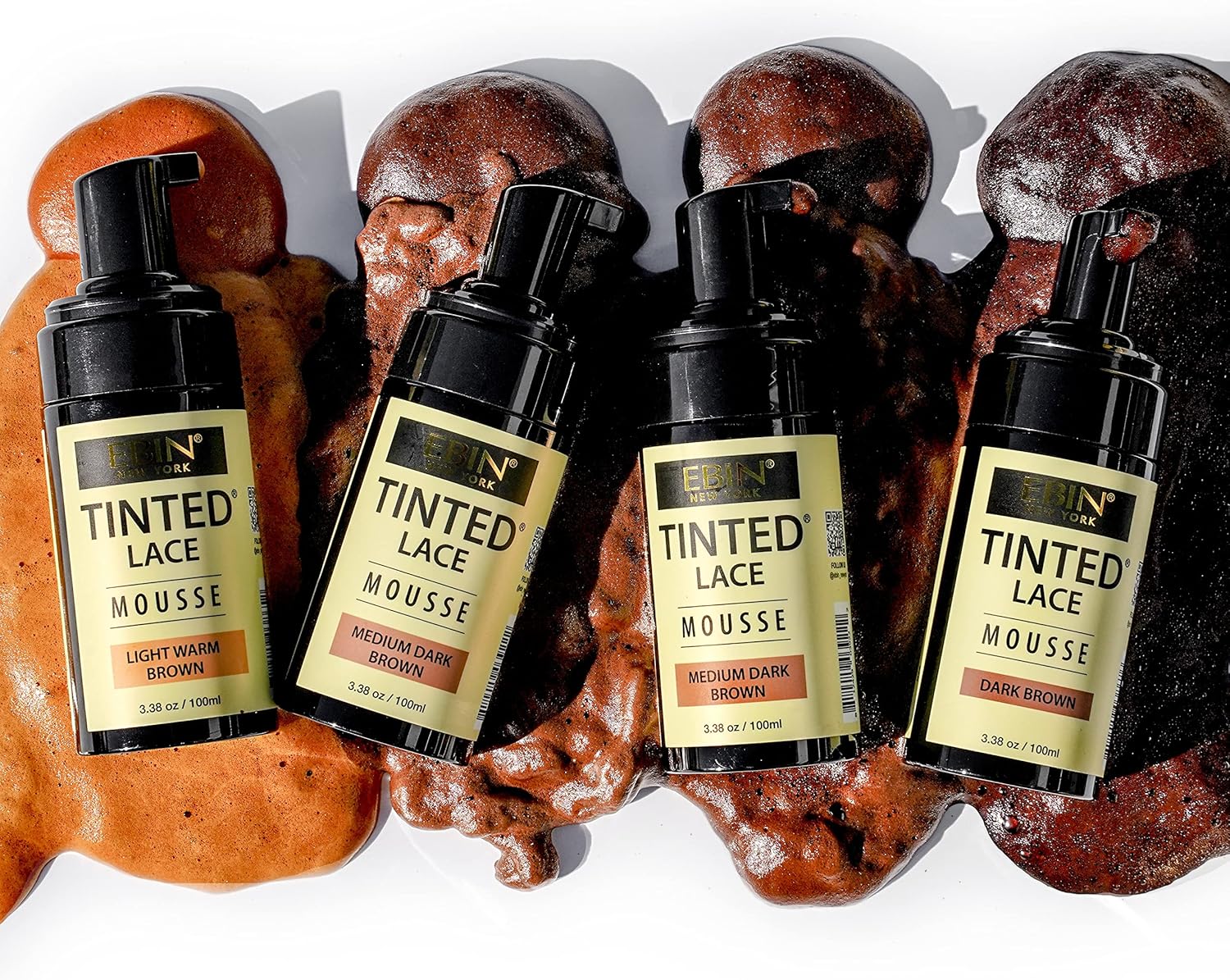 EBIN Tinted Lace Mousse (Light Warm Brown, 100 ml) : Amazon.co.uk: Beauty