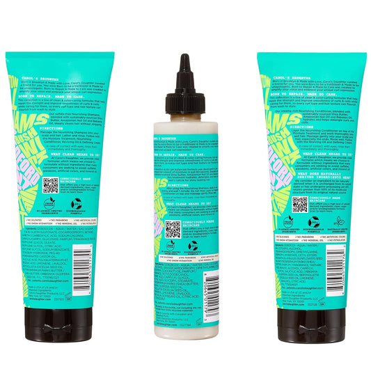 Carol'S Daughter Born To Repair Hair Care Set For Damaged Hair - Hydrating Shampoo, 60 Second Moisture Treatment, Nourishing Conditioner (3 Product Kit)