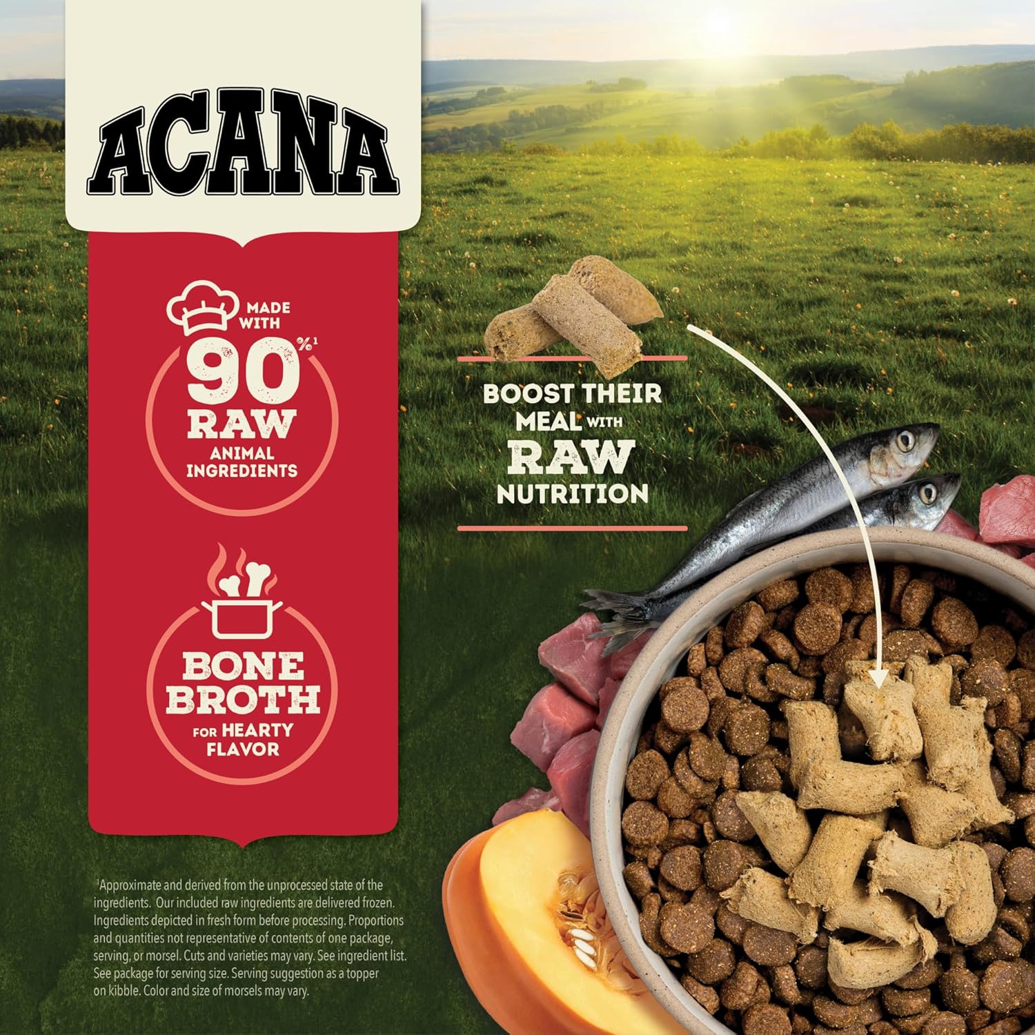 ACANA Freeze Dried Dog Food Meal & Topper, Grain Free High Protein Farm-Raised Beef Recipe, 8oz