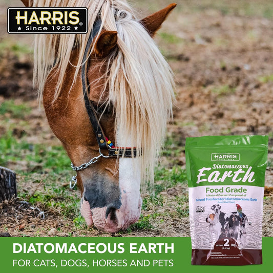 Harris Food Grade Diatomaceous Earth for Pets, for Cats, Dogs, Horses and Pets, 2lb