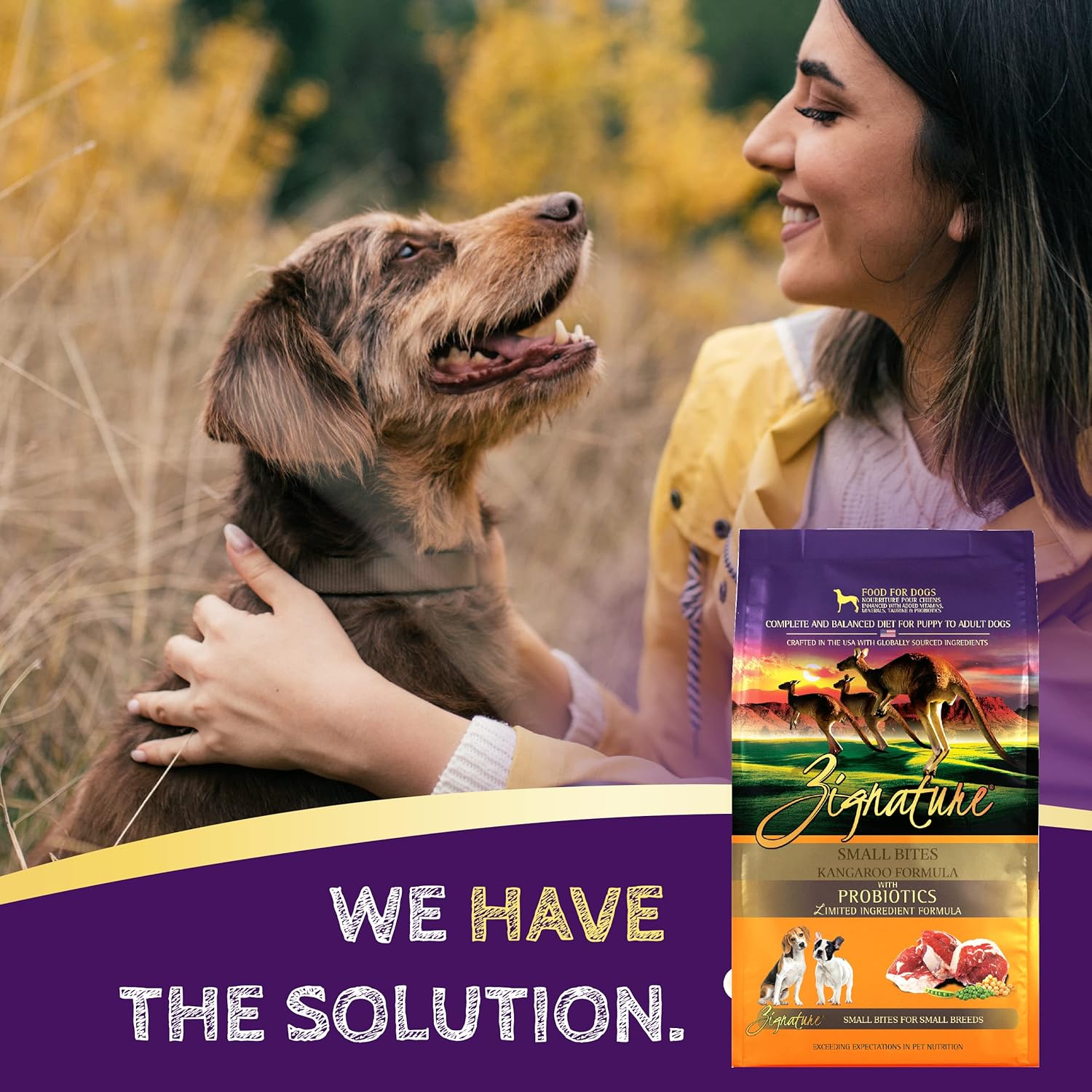 Zignature Kangaroo Limited Ingredient Formula Dry Dog Food Small Bites Dry Dog Food 4lb : Pet Supplies