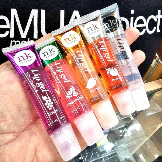 The Make-Up Artist Project 5 Pack Variety Set Of Fruity Lip Gels With Viatmin E - Clear, Grape, Peach, Watermelon, And Mango Hydrating Lip Gloss Combination : Beauty & Personal Care