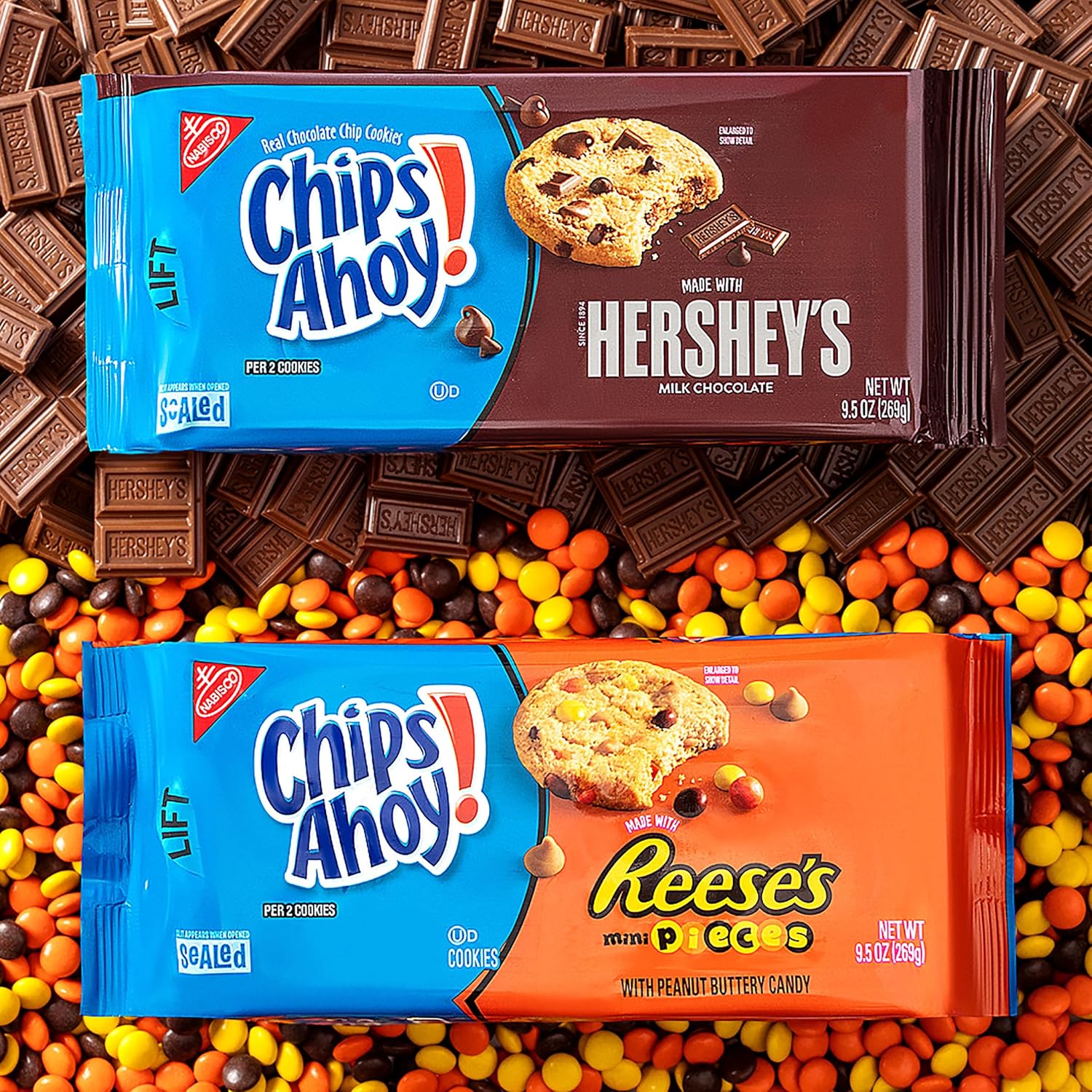 Chips Ahoy! Hershey'S Milk Chocolate Chip Cookies, 9.5 Oz