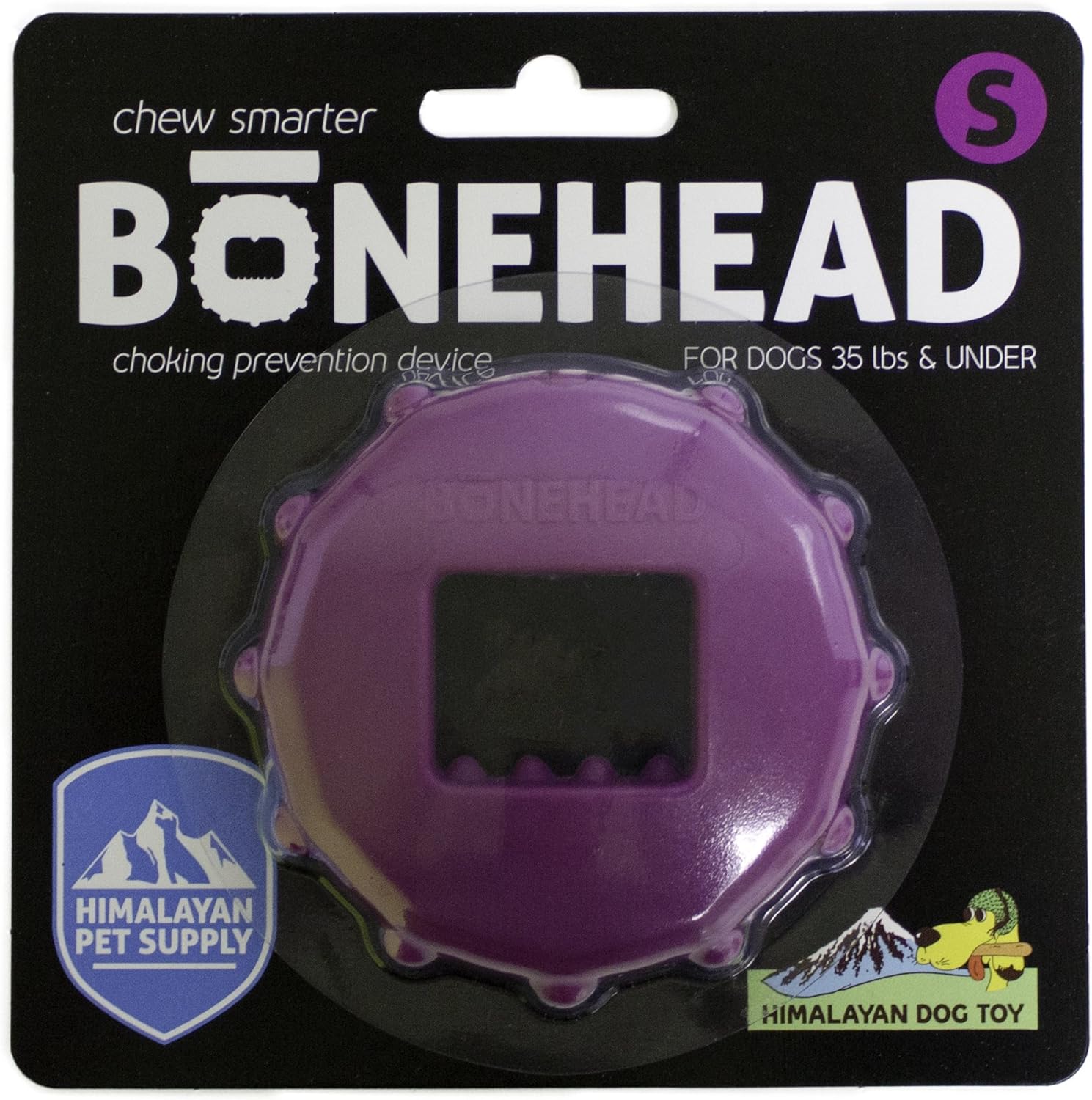 Himalayan Dog Chew Bonehead Small Dog Chew Holder, Secures Chews For Dogs, Chew Smarter And Longer, Stimulate Your Dog, Holds Yak Chews With Screw-In Fastener, 1 Dog Toy