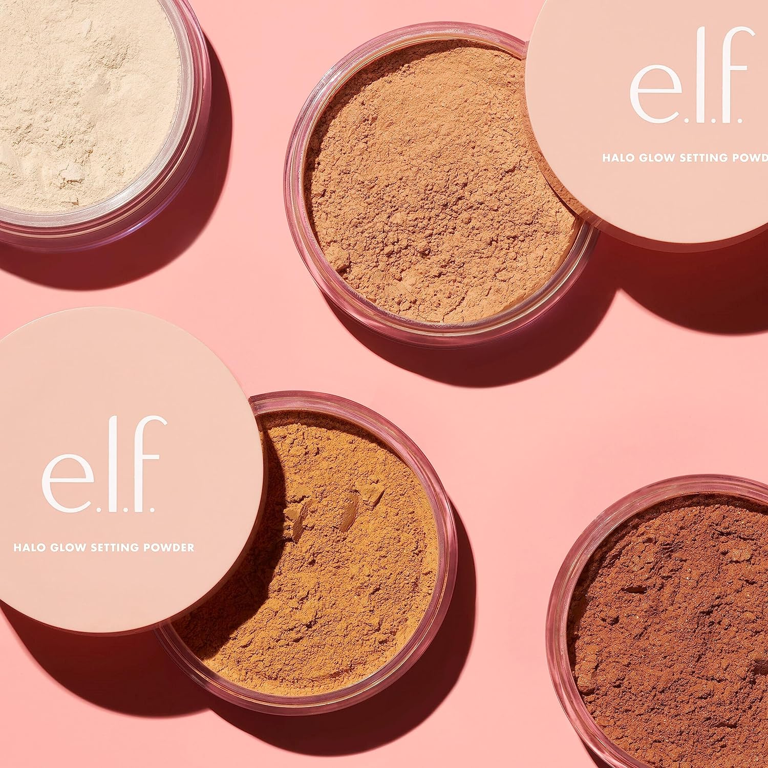 e.l.f., Halo Glow Setting Powder, Silky, Weightless, Blurring, Smooths, Minimizes Pores and Fine Lines, Creates Soft Focus Effect, Light, Semi-Matte Finish, 0.24 Oz