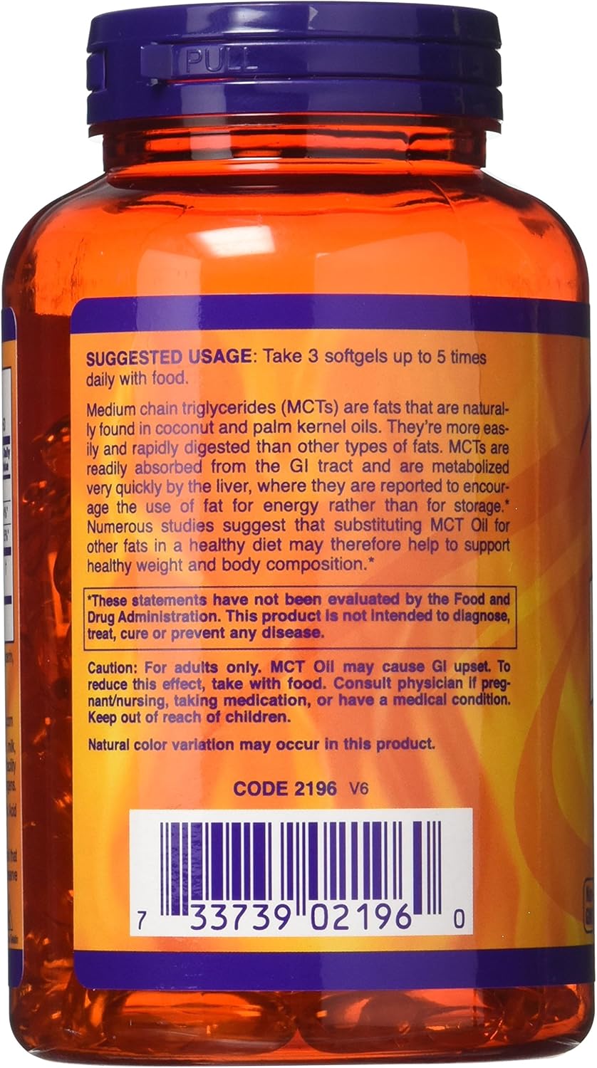 Now Foods MCT Oil Softgels, 1,000 mg, 150 Count (Pack of 2)