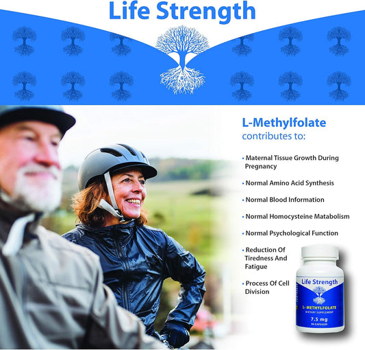 L-Methylfolate 7.5 Mg, Optimized & Highly Bioactive Methyl Folate, 5-Mthf Supplement For Mood And Immune Support, Natural Diet Supplement For Energy, Non-Gmo & Gluten-Free, 90 Capsules
