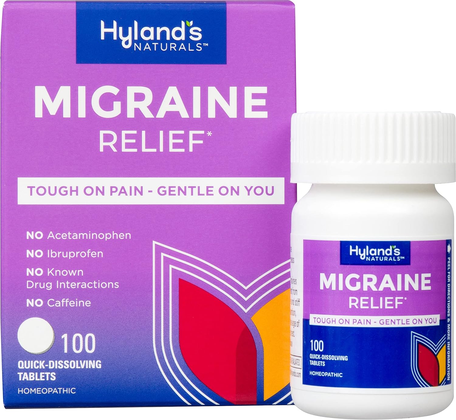 Hyland's Naturals Migraine Headache Natural Pain Relief Tablets, Pack